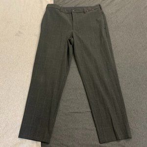 Uniqlo Grey Slacks with White Stripes